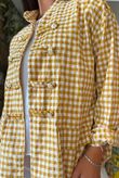 Nonni Gingam Napoleon Jacket Mustard